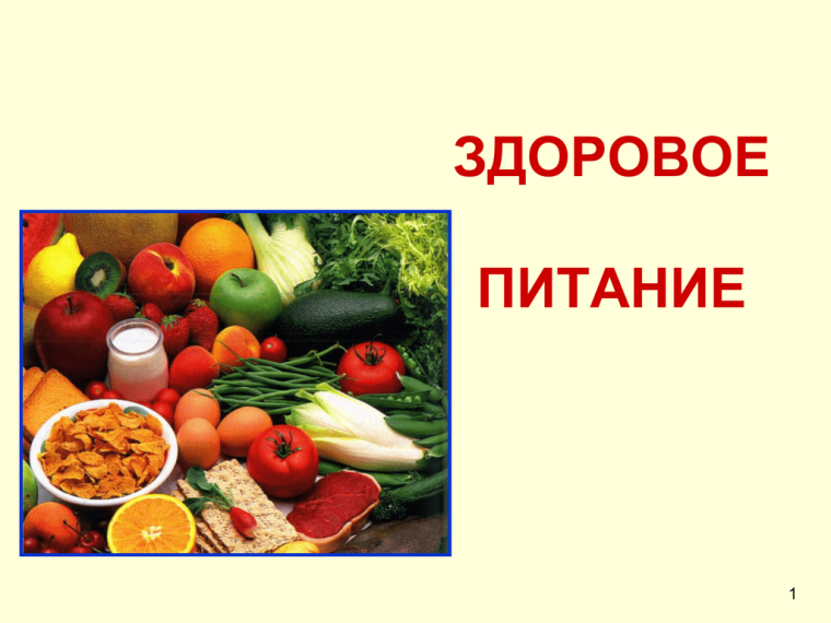 Всемирный день здорового питания.